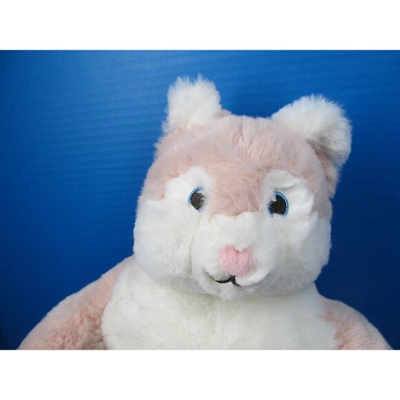 Little Cucu Sitting Kitty Cat Peach White Large Soft Plush Stuffed Animal 16" - Picture 2 of 8